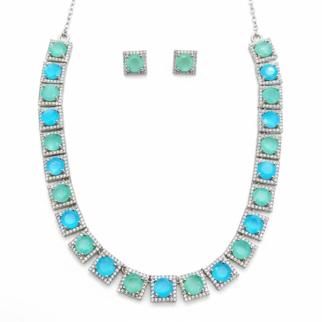 925 Sterling Silver Ocean Serenity Necklace for Women