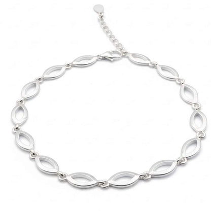 925 Sterling Silver Marquise Link Bracelet for Women | Daily Wear