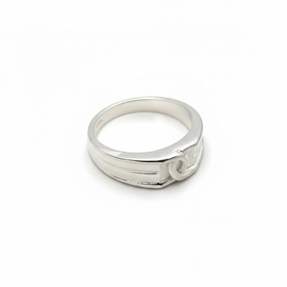 925 Sterling Silver Interlocking G Style Ring for Men Daily Wear
