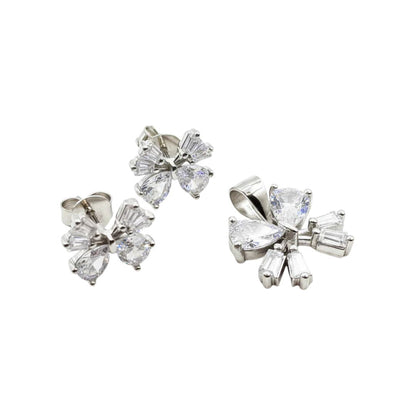 925 Sterling Silver Crystal Blossom Jewelry Set for Women