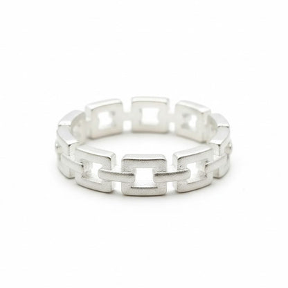 925 Sterling Silver Chain Link Baby Ring for Boys