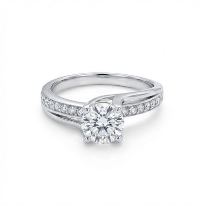 925 Sterling Silver Round-Cut Solitaire Engagement Ring