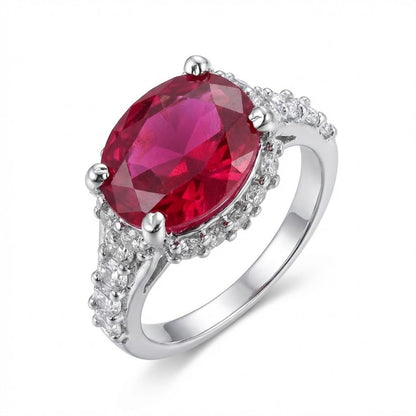 925 Sterling Silver Colorful Stone Cocktail Ring for Women Gift