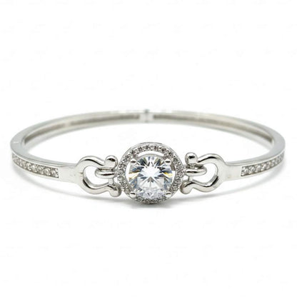 925 Sterling Silver Solitaire Halo Bracelet for Women