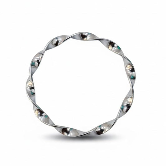 925 Sterling Silver Two-Tone Twisted Bracelet for Women