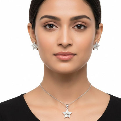 925 Sterling Silver Star Jewelry Set for Women