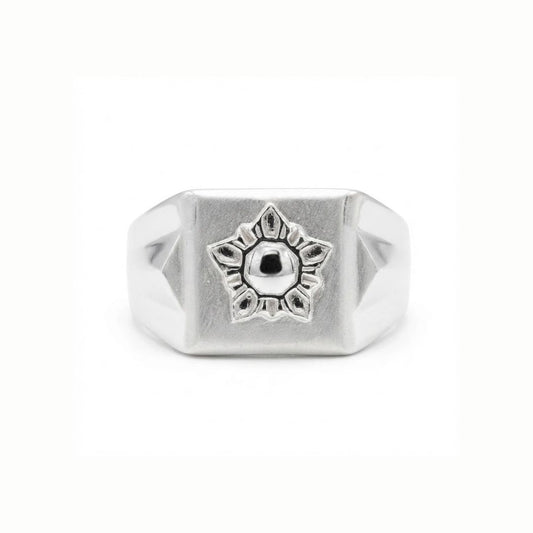 925 Sterling Silver Seven-Pointed Star Ring for Men