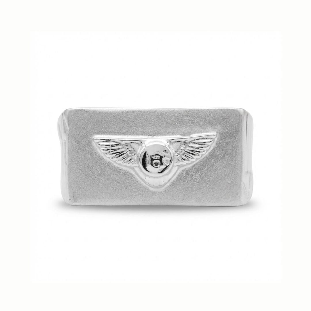 925 Sterling Silver Bentley Flying B Signet Ring for Men