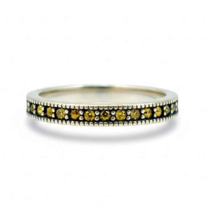 925 Sterling Silver Art Deco Marcasite Stacking Ring for Women