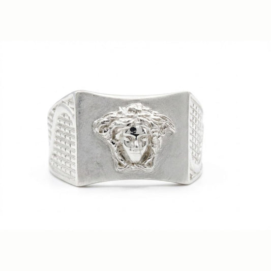 925 Sterling Silver Medusa Head Signet Ring for Men