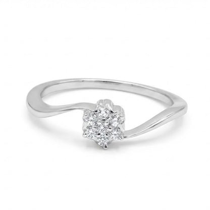 925 Sterling Silver Floral Cluster Ring for Women