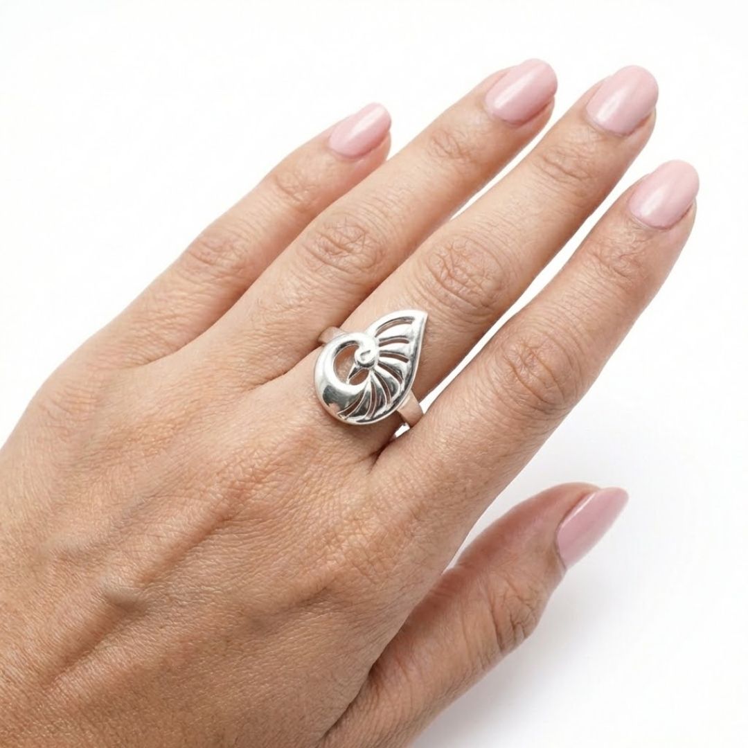 925 Sterling Silver Peacock Design Ring for Women Daily Wear