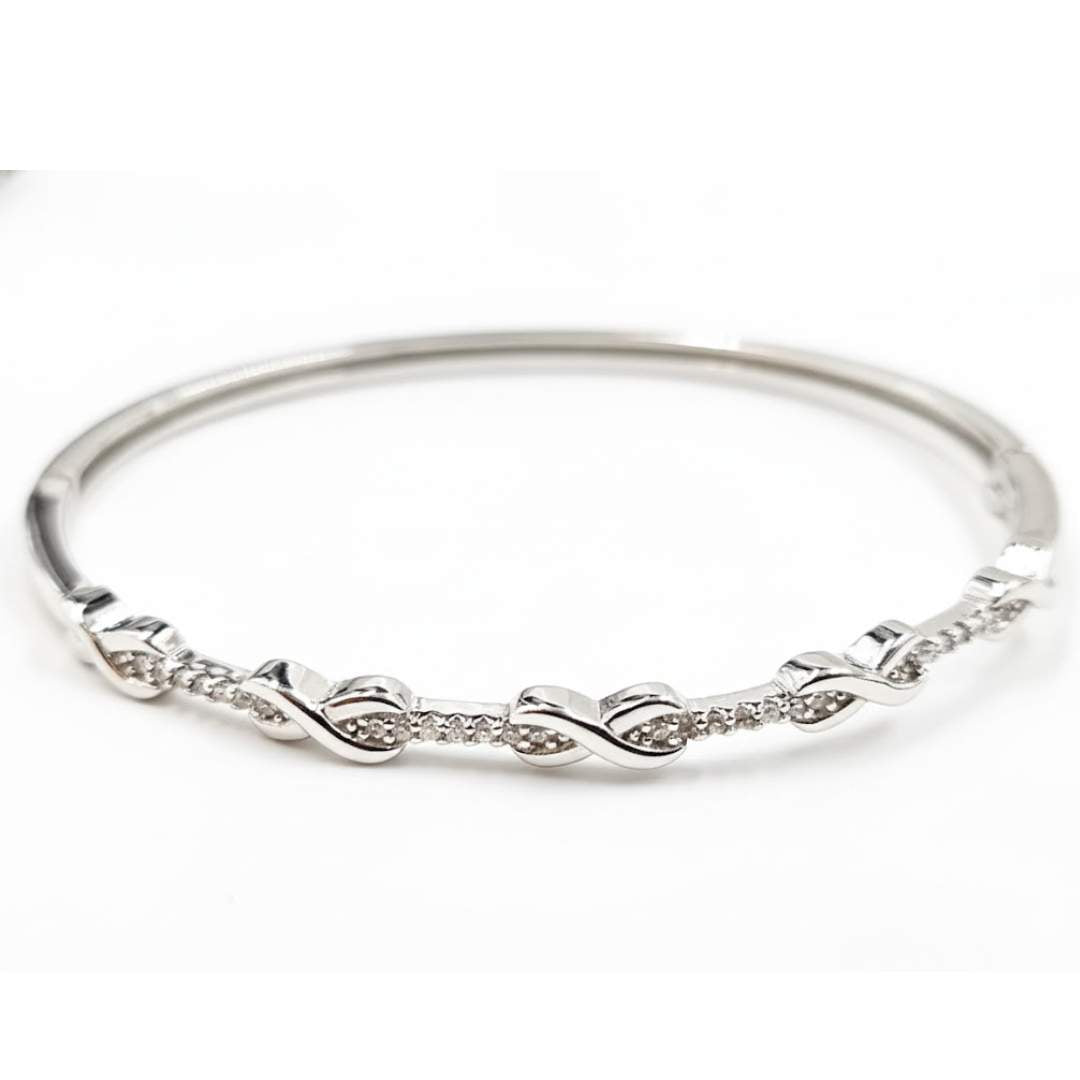925 Sterling Silver Intertwined Bracelet for Women