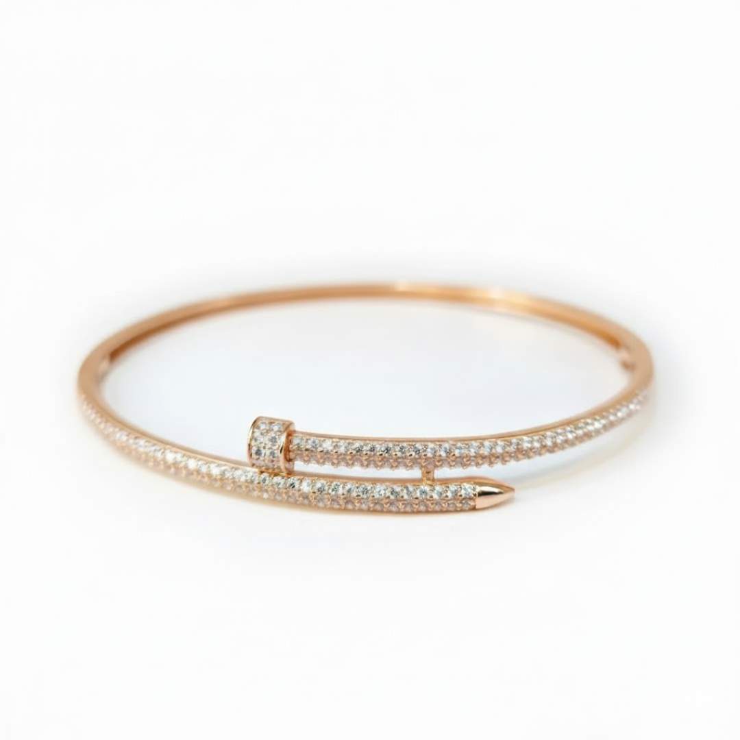 925 Sterling Silver Nail Bracelet for Women | Edgy Statement Gift