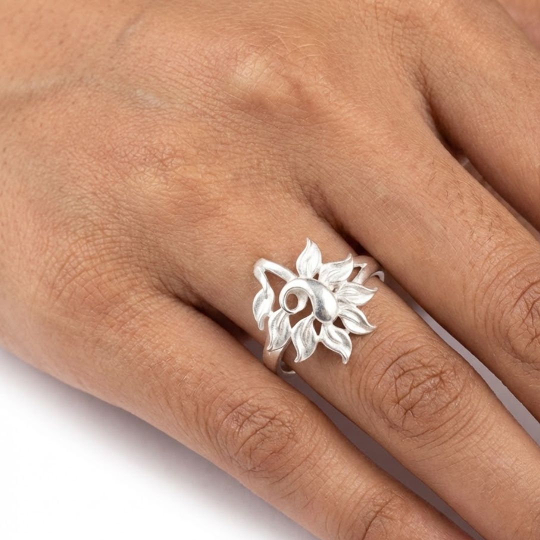 925 Sterling Silver Majestic Peacock Ring for Women Festive Wear
