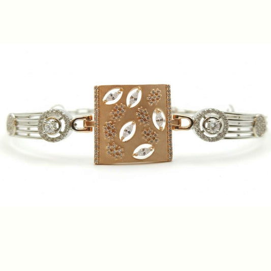 925 Silver Celestial Elegance Bracelet with Rose Gold for Women
