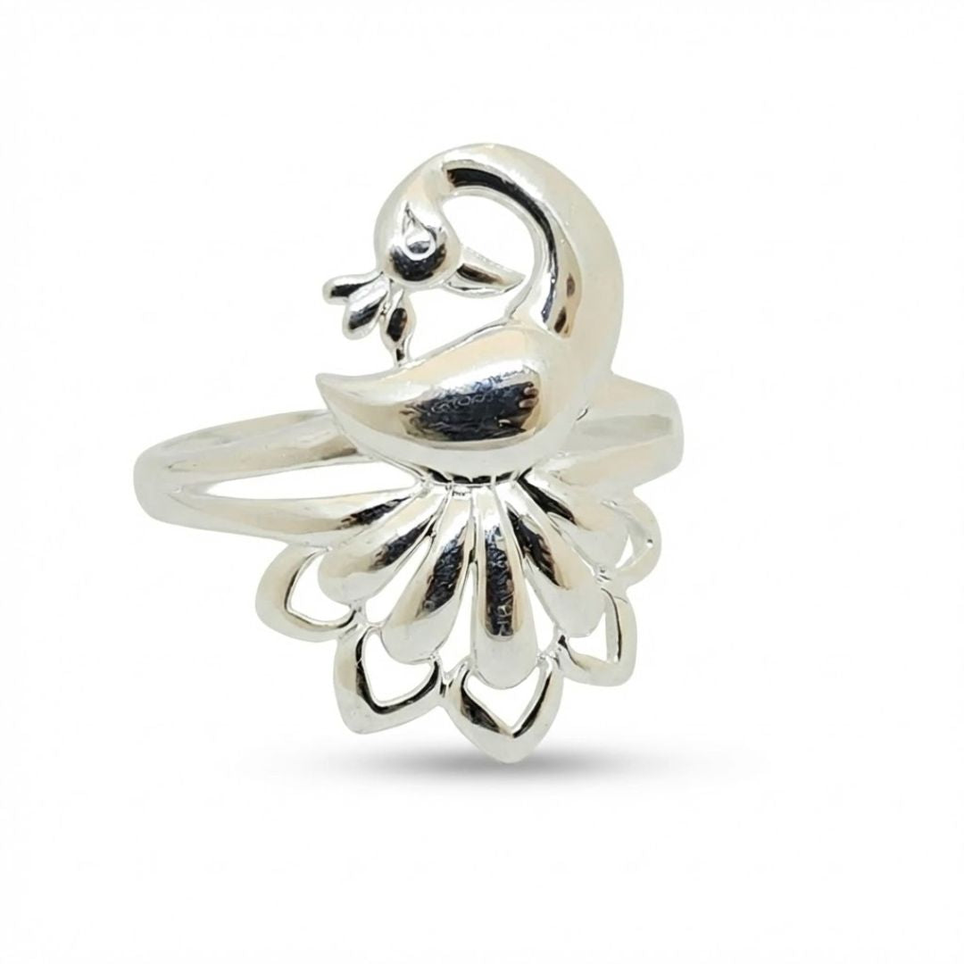 925 Sterling Silver Fancy Peacock Ring for Women Daily Wear Gift