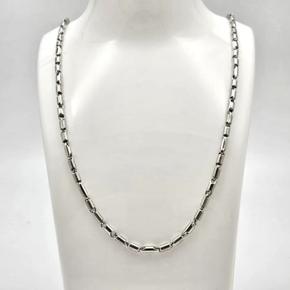 Textured & Smooth Bar Chain