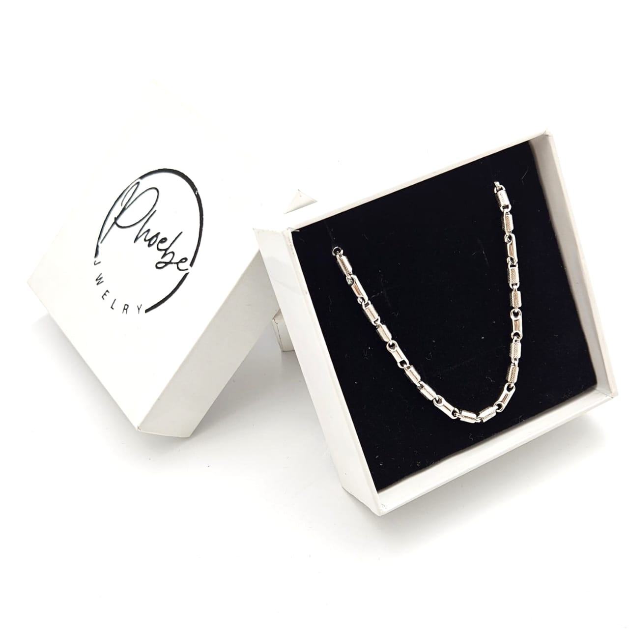 Textured & Smooth Bar Chain