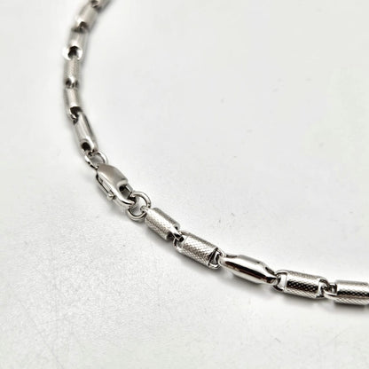 Textured & Smooth Bar Chain