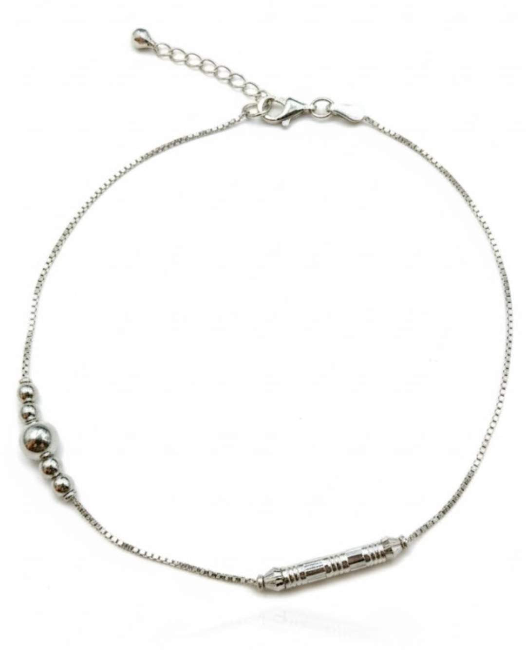 925 silver Beaded Anklet for Women | Minimalist Jewelry