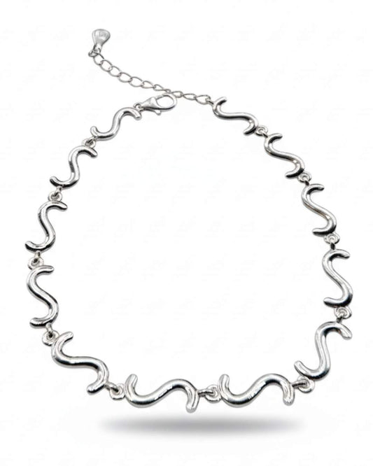 925 Sterling Silver S Type Link Bracelet for Women