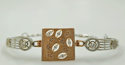 925 Sterling Silver Celestial Elegance Bracelet for Women | Rose Gold Accent