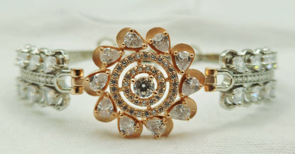 925 Sterling Silver Petal Leaf Bracelet for Women | Rose Gold & CZ Gift