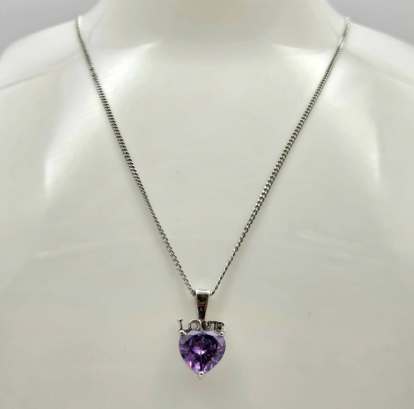 Violet Flame Pendant With Chain