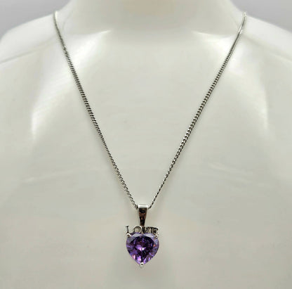 Violet Flame Pendant With Chain