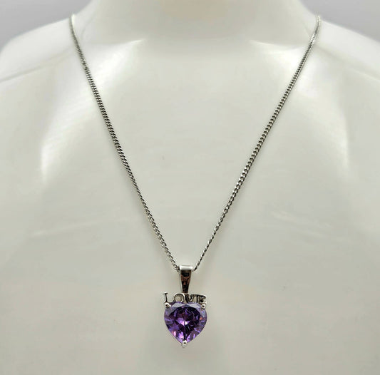 Violet Flame Pendant With Chain