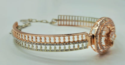 925 Sterling Silver Blossom Halo Bracelet for Women | Elegant Gem Gift