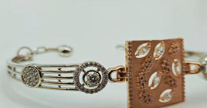 925 Sterling Silver Celestial Elegance Bracelet for Women | Rose Gold Accent