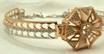 925 Sterling Silver Blossom Star Bracelet for Women | Rose Gold & CZ Gift