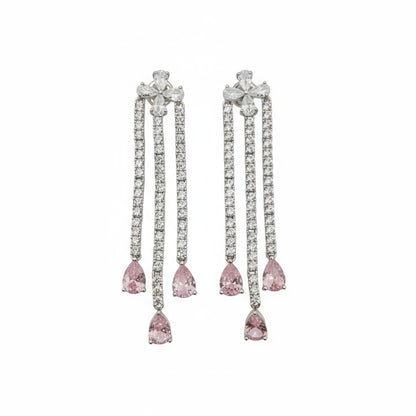 925 Sterling Silver Starlit Cascade Drop Earrings for Women