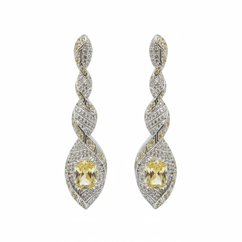 Twisted Radiance Dangle Earrings