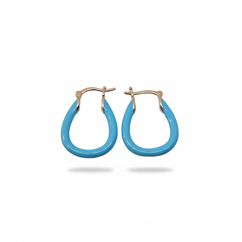 Azure Loop Hoop Earrings