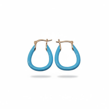 925 Sterling Silver Azure Loop Hoop Earrings for Women