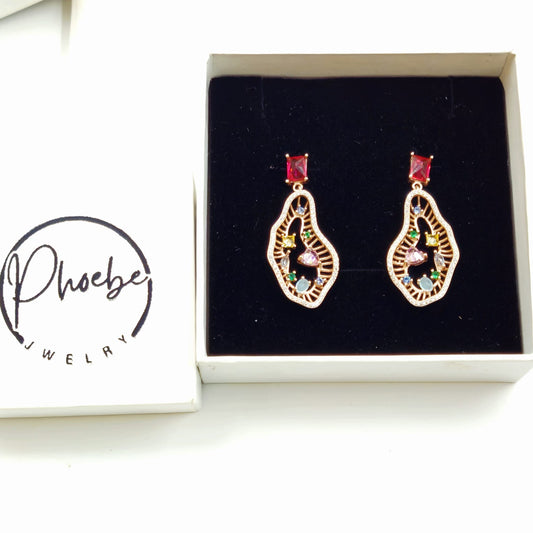 Whimsical Garden Gemstone Earrings