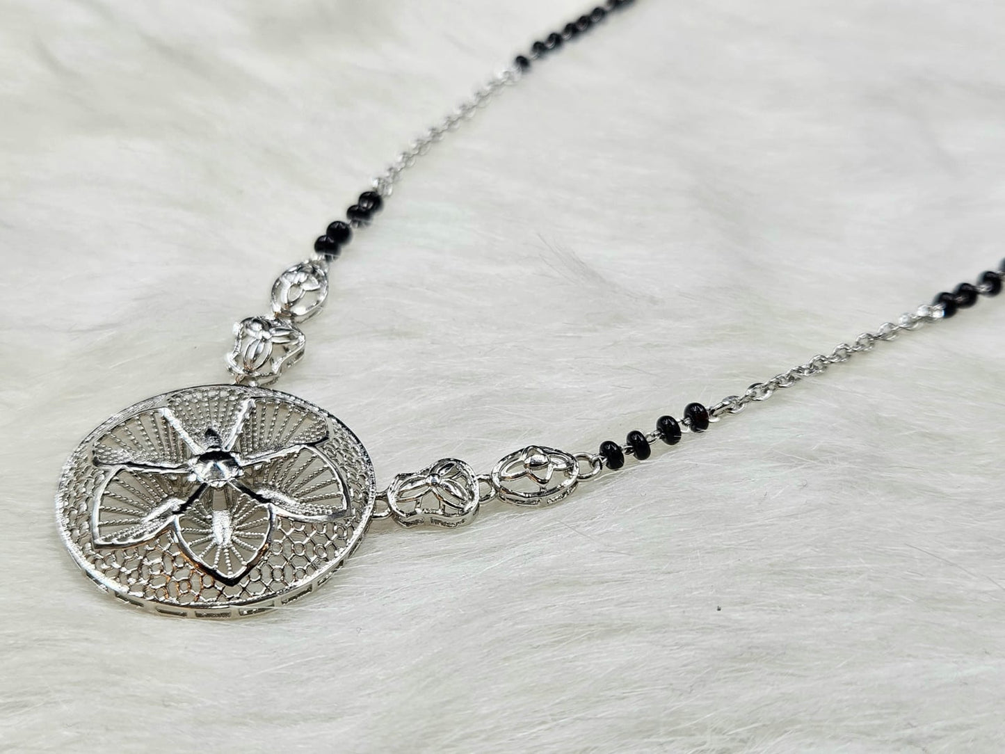 Contemporary-Style Silver Mangalsutra