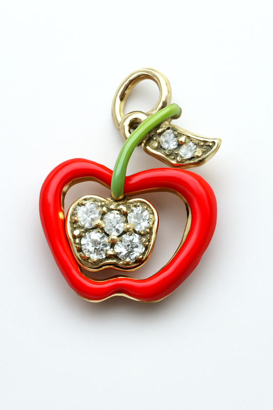 Sparkling Apple Charm Pendant