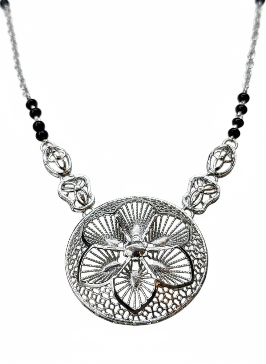 Contemporary-Style Silver Mangalsutra