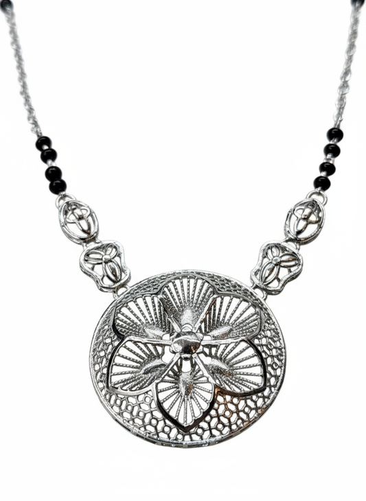 Contemporary-Style Silver Mangalsutra