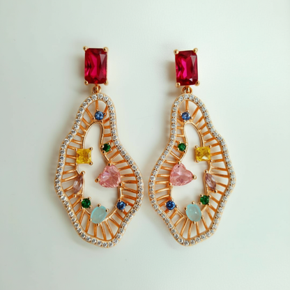 Whimsical Garden Gemstone Earrings