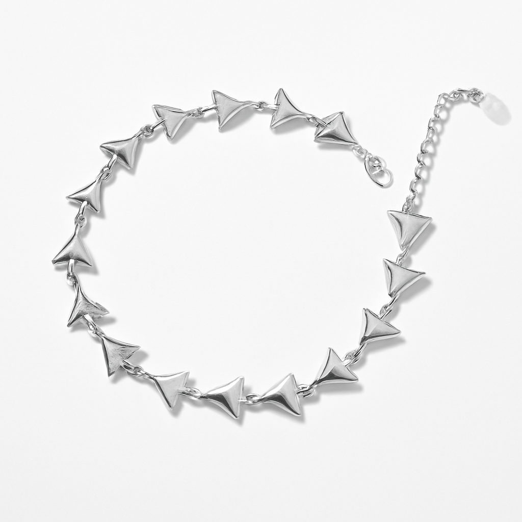 Silver Arrowhead Link Bracelet