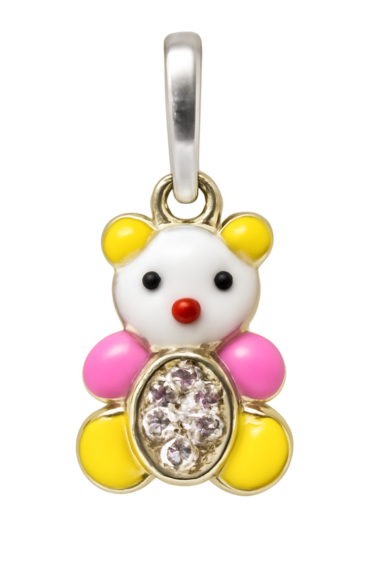Gemstone Teddy Pendant