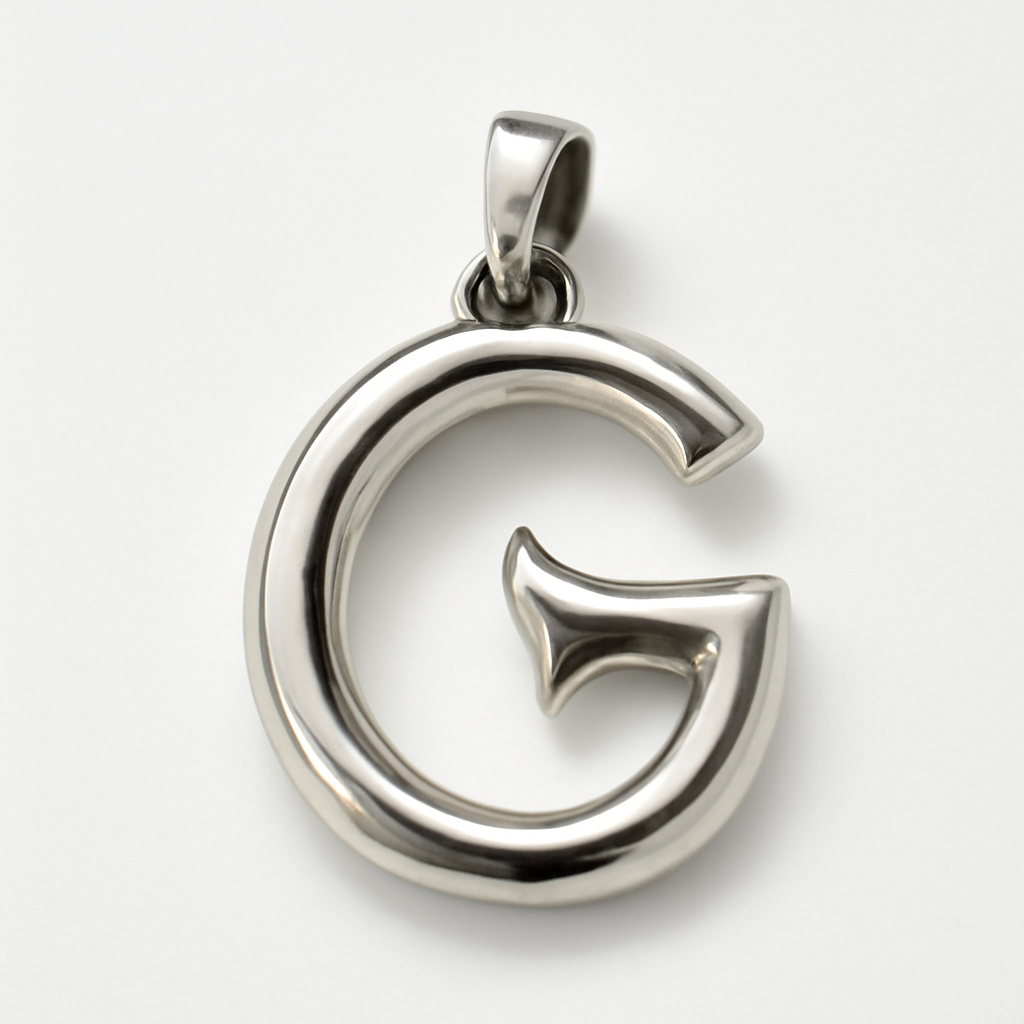 925 Sterling Silver "G" Alphabet Pendant
