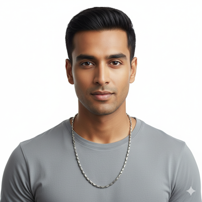 Textured & Smooth Bar Chain